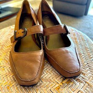 Easy Spirit Libby Mary Jane Tan Leather Shoes Size 7